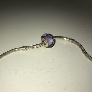 Purple Flower Pandora Charm